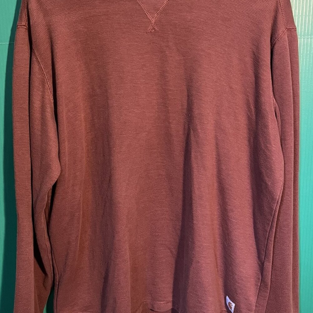 Carhartt Long-Sleeve Crewneck – XL – Relaxed Fit – Brown – Made in Dominican Rep